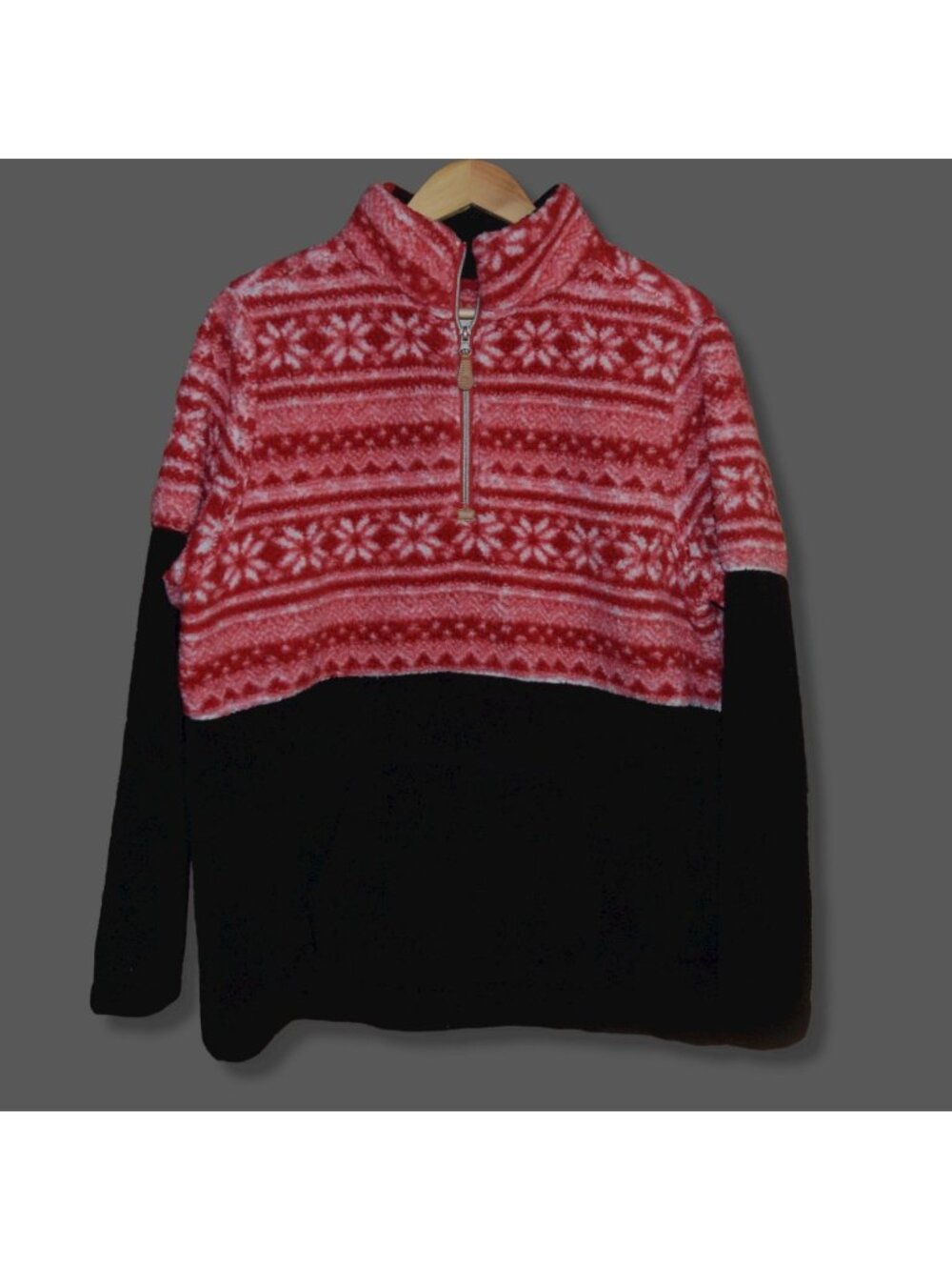 Tees2UrDoor Women's Sz XL Quarter Zip Sherpa Pullover